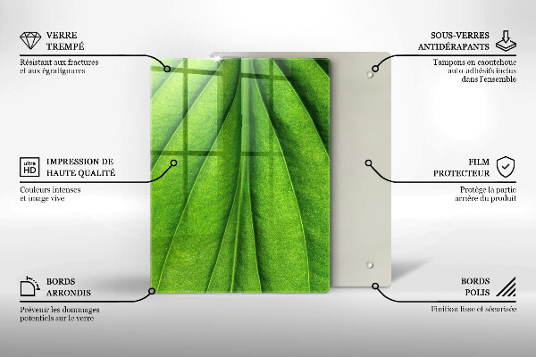 Tabla de cortar de vidrio Textura de piedra de mármol