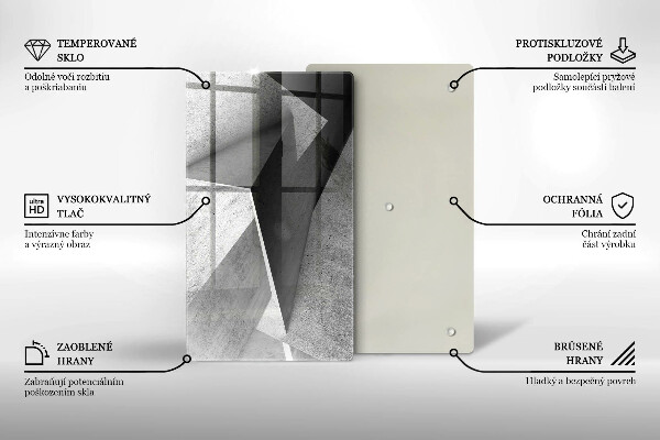 Tabla de cortar de vidrio Abstracción concreta