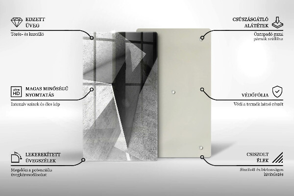 Tabla de cortar de vidrio Abstracción concreta