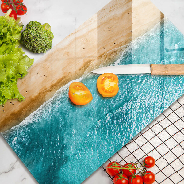 Tabla de cortar de vidrio Orilla de la playa y mar