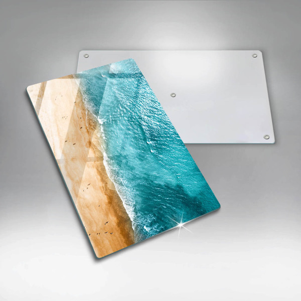 Tabla de cortar de vidrio Orilla de la playa y mar