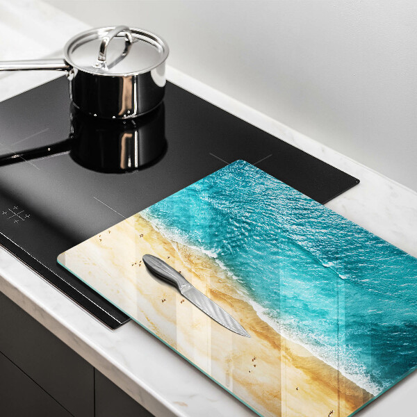 Tabla de cortar de vidrio Orilla de la playa y mar