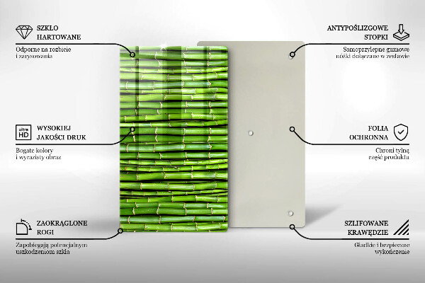 Tabla de cortar de vidrio Bambúes de la naturaleza