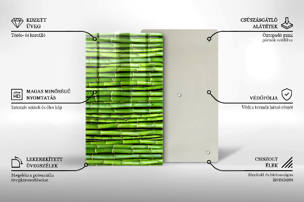 Tabla de cortar de vidrio Bambúes de la naturaleza