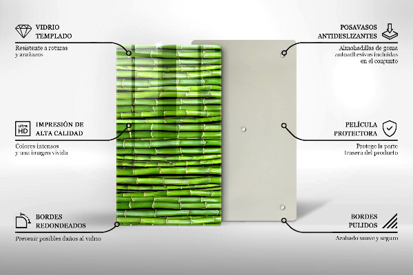 Tabla de cortar de vidrio Bambúes de la naturaleza