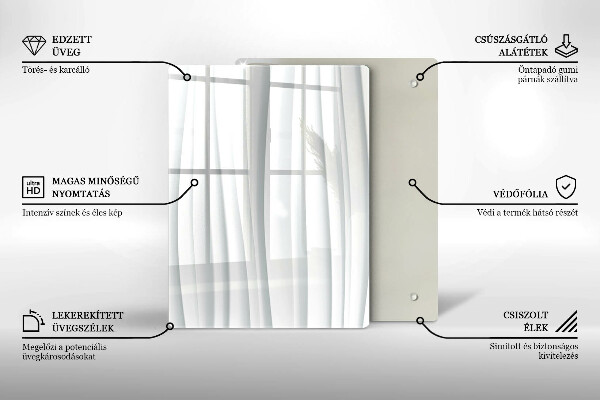 Tabla de cortar de vidrio Hojas de monstera