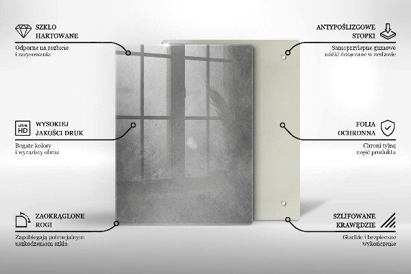 Tabla de cortar de vidrio Planta de musgo natural