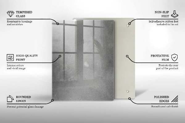 Tabla de cortar de vidrio Planta de musgo natural