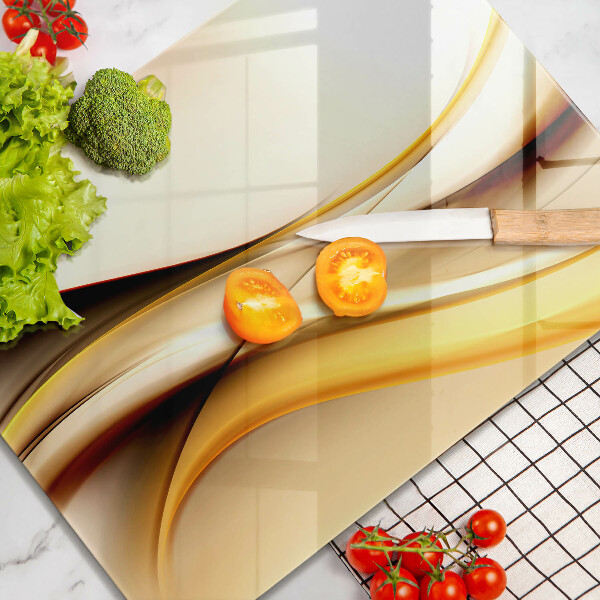 Tabla de cortar de vidrio Líneas de humo abstractas