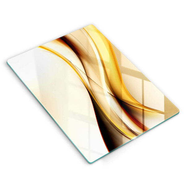 Tabla de cortar de vidrio Líneas de humo abstractas