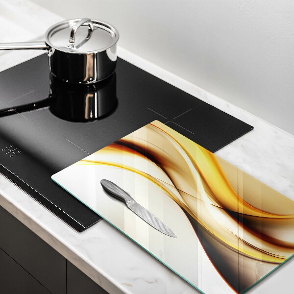 Tabla de cortar de vidrio Líneas de humo abstractas