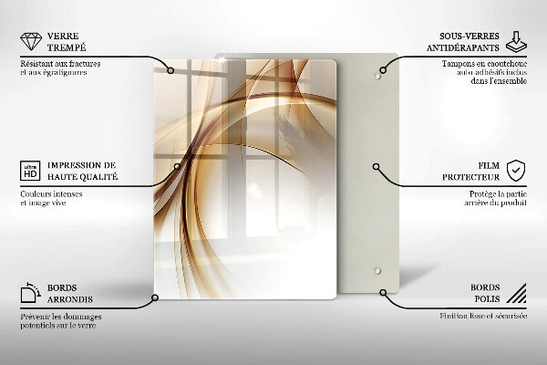 Tabla de cortar de vidrio Flores rosadas de primavera