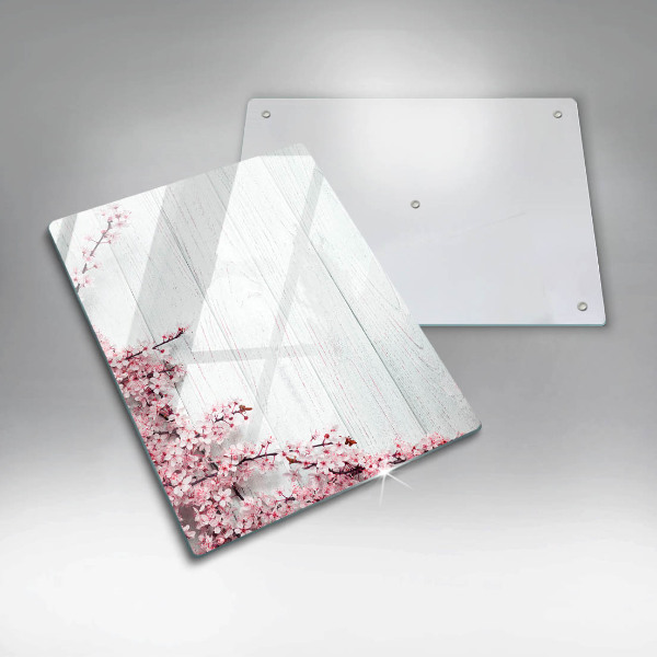 Tabla de cortar de vidrio Flores en las tablas