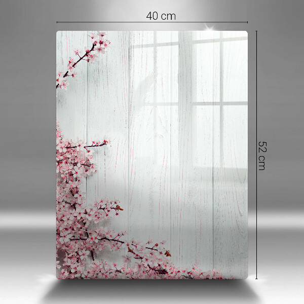 Tabla de cortar de vidrio Flores en las tablas