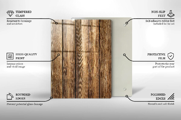 Tabla de cortar de vidrio Flores en las tablas