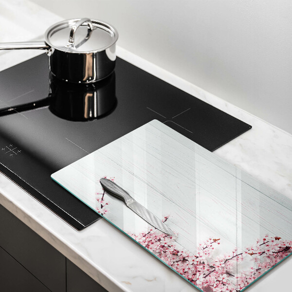 Tabla de cortar de vidrio Flores en las tablas