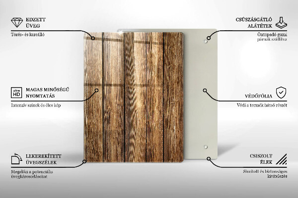 Tabla de cortar de vidrio Flores en las tablas