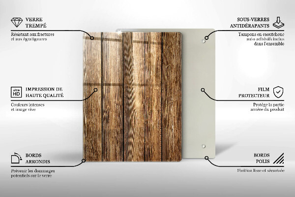 Tabla de cortar de vidrio Flores en las tablas