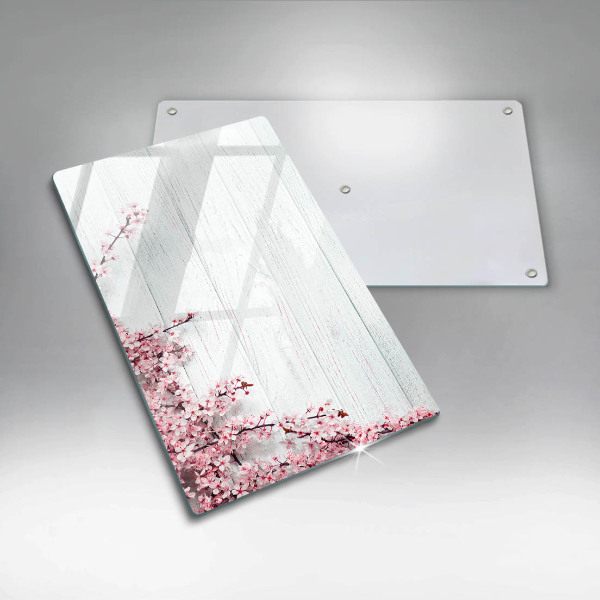 Tabla de cortar de vidrio Flores en las tablas