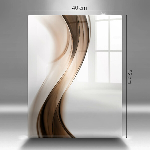 Tabla de cortar de vidrio Líneas marrones abstractas