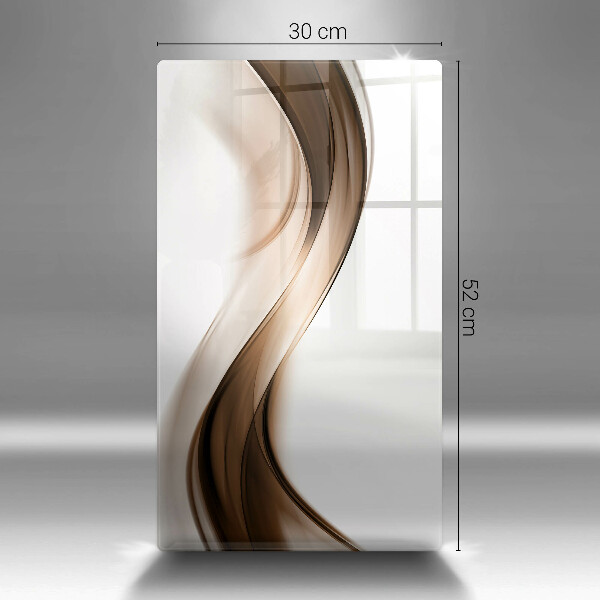 Tabla de cortar de vidrio Líneas marrones abstractas