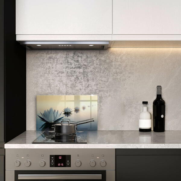 Tabla de cortar de vidrio Flores de lirio en el agua