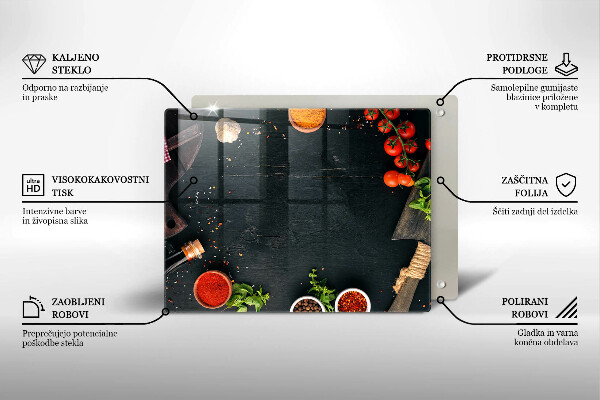 Tabla de cortar de vidrio Tomates cherry