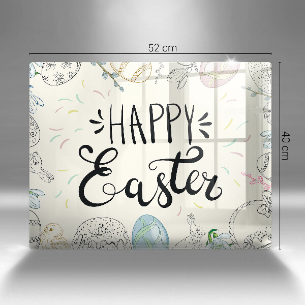 Tabla de cortar de vidrio Happy easter