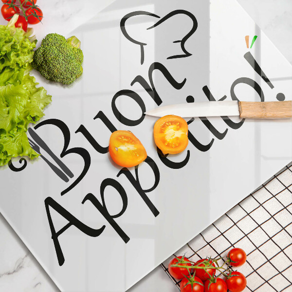 Tabla de cortar de vidrio Buon appetito!