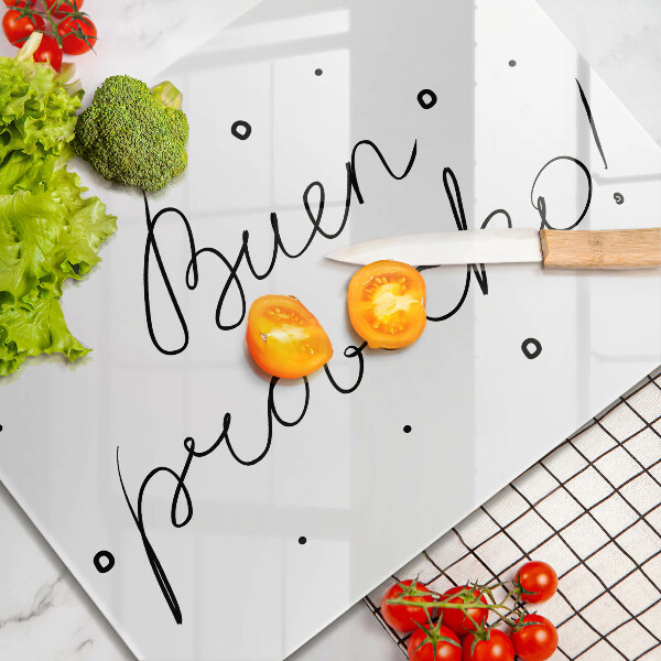 Tabla de cortar de vidrio Buen provecho!