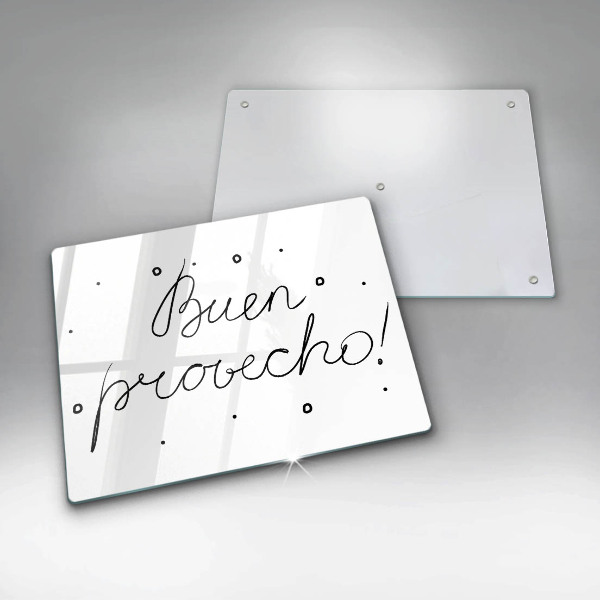 Tabla de cortar de vidrio Buen provecho!