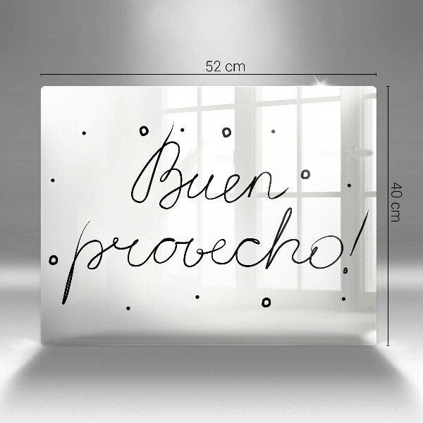 Tabla de cortar de vidrio Buen provecho!