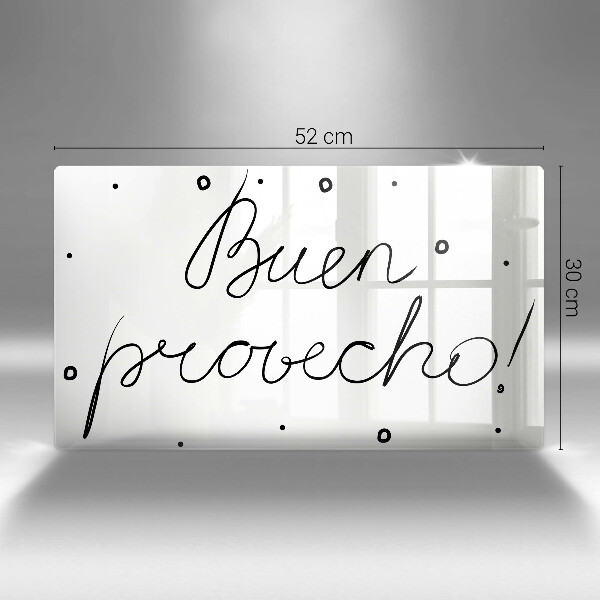 Tabla de cortar de vidrio Buen provecho!