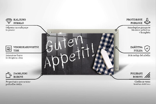 Tabla de cortar de vidrio Guten appetit!