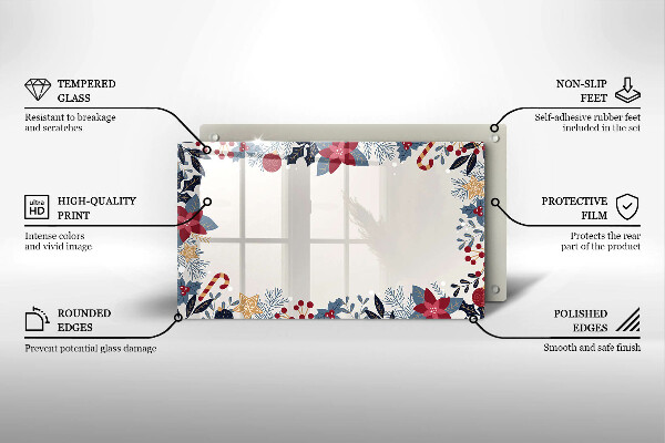 Tabla de cortar de vidrio Decoraciones de navidad