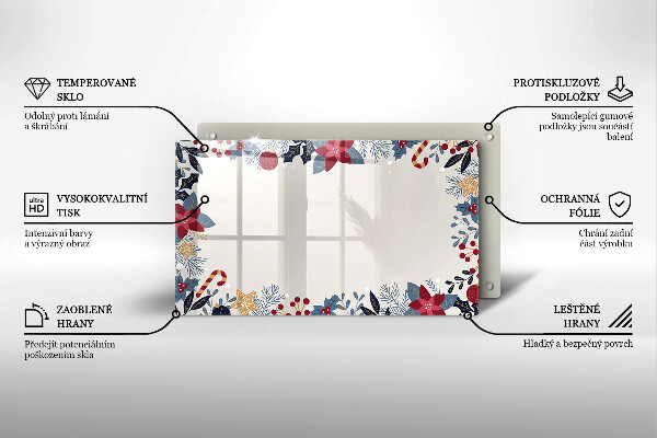 Tabla de cortar de vidrio Decoraciones de navidad