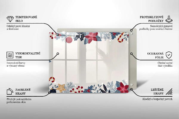 Tabla de cortar de vidrio Decoraciones de navidad