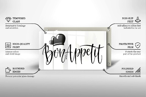 Tabla de cortar de vidrio Bon appetit