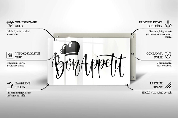 Tabla de cortar de vidrio Bon appetit