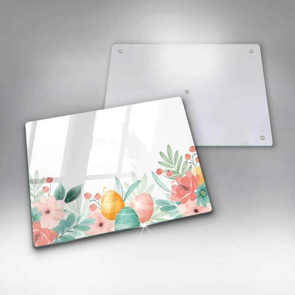 Tabla de cortar de vidrio Huevos de pascua