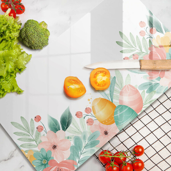 Tabla de cortar de vidrio Huevos de pascua