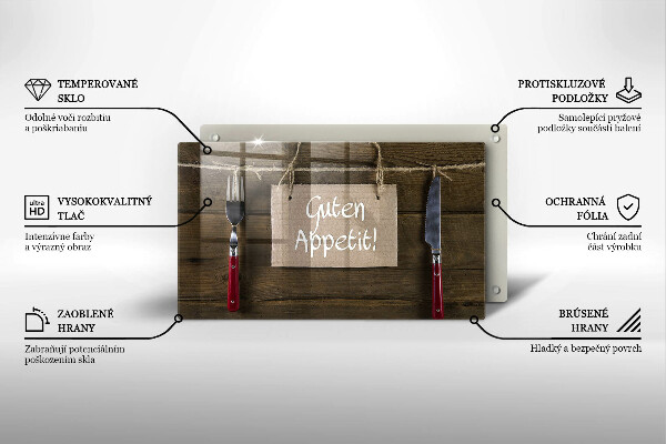 Tabla de cortar de vidrio Guten apetit