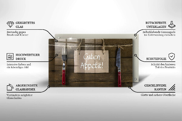 Tabla de cortar de vidrio Guten apetit