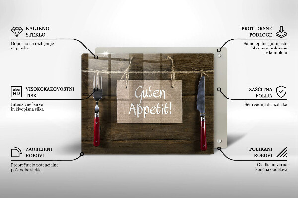 Tabla de cortar de vidrio Guten apetit