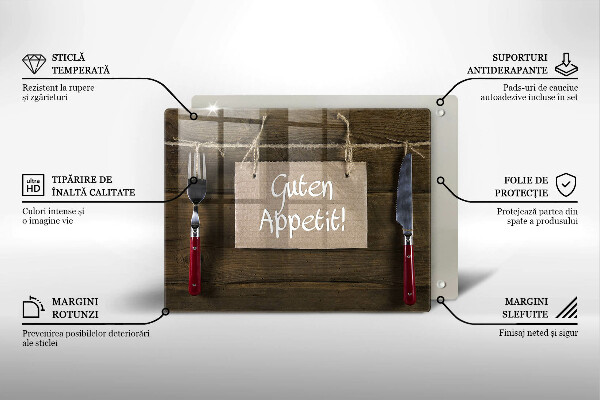 Tabla de cortar de vidrio Guten apetit