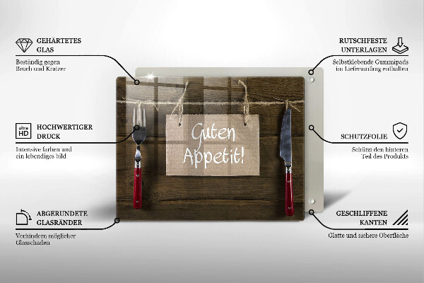 Tabla de cortar de vidrio Guten apetit