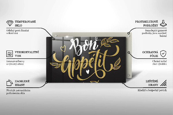 Tabla de cortar de vidrio Bon appetit