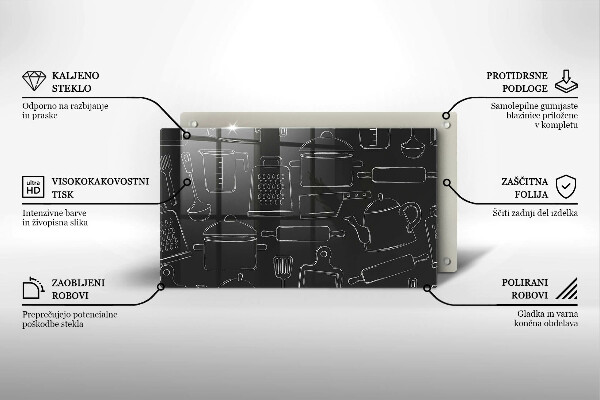 Tabla de cortar de vidrio Accesorios de cocina de dibujos animados