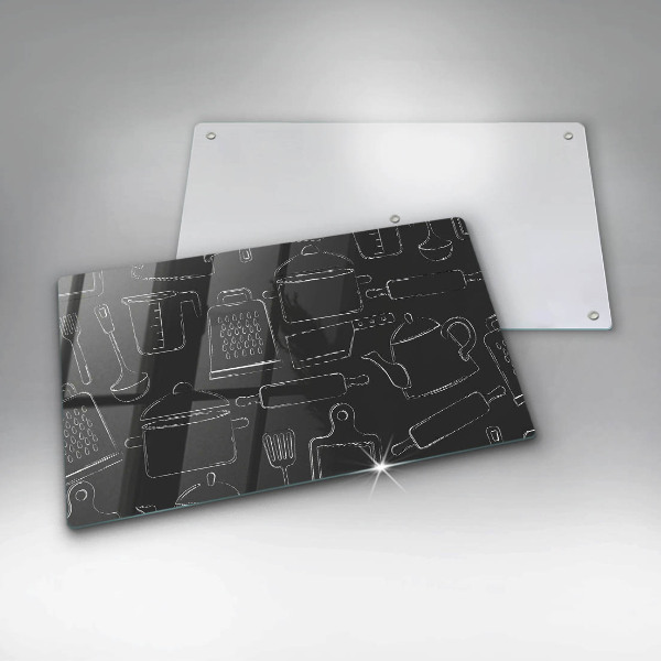 Tabla de cortar de vidrio Accesorios de cocina de dibujos animados