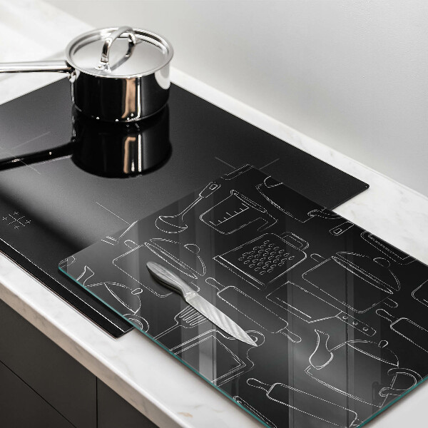 Tabla de cortar de vidrio Accesorios de cocina de dibujos animados